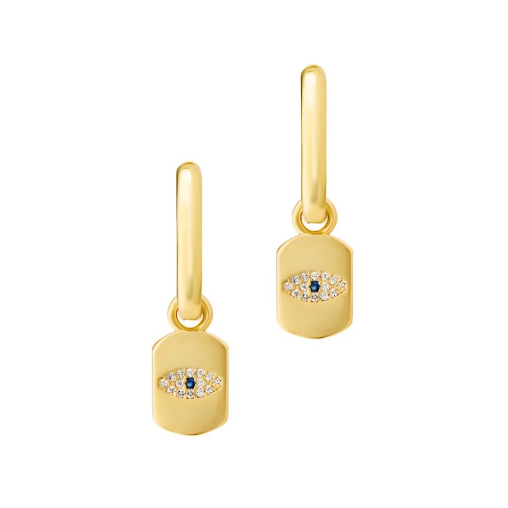 Celeste Starre I Am Protected Gold Eye Earrings